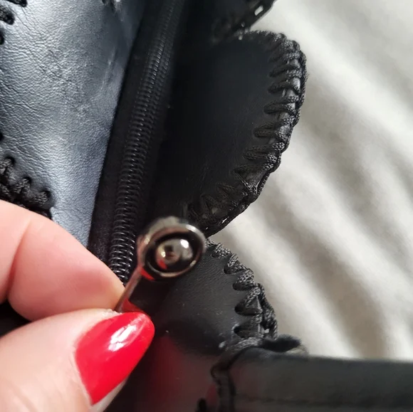 Vintage PU-leather look patchwork bag - Picture 5 of 9